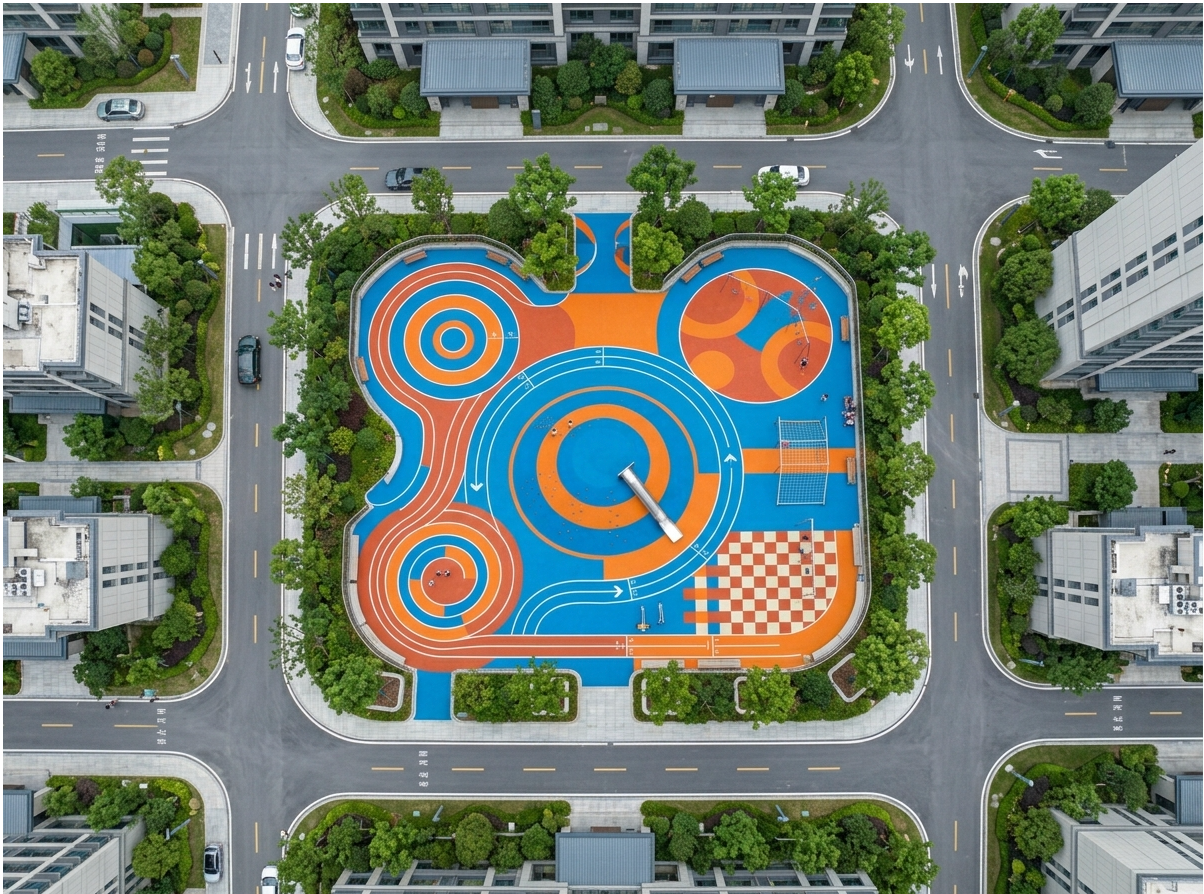 梧州市硅PU球场EPDM塑胶跑道 - 一站式服务